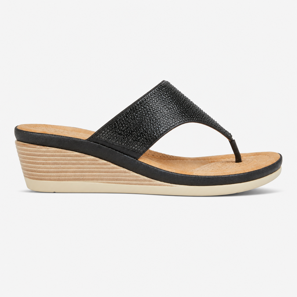 Cipriata SANDRA Womens Toe-Post Sandals Black