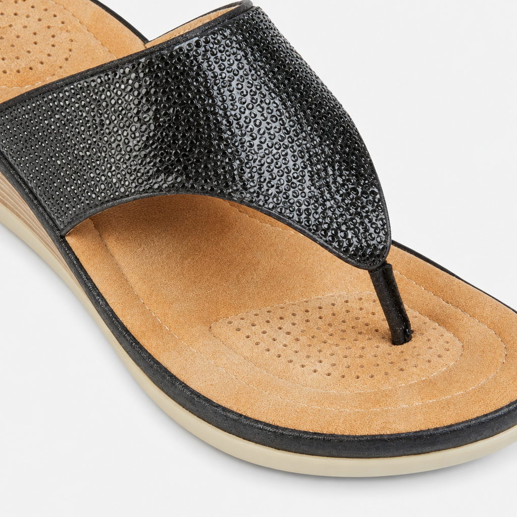 Cipriata SANDRA Womens Toe-Post Sandals Black
