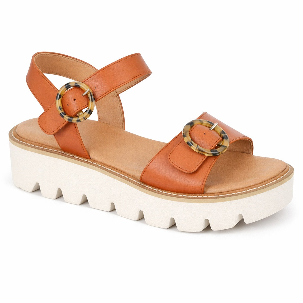 Cipriata MIMI Womens Ankle Strap Sandals Tan