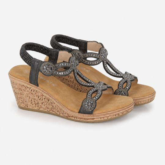 Cipriata ORA Womens Slingback Sandals Black
