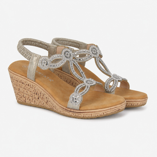 Cipriata ORA Womens Slingback Sandals Pewter