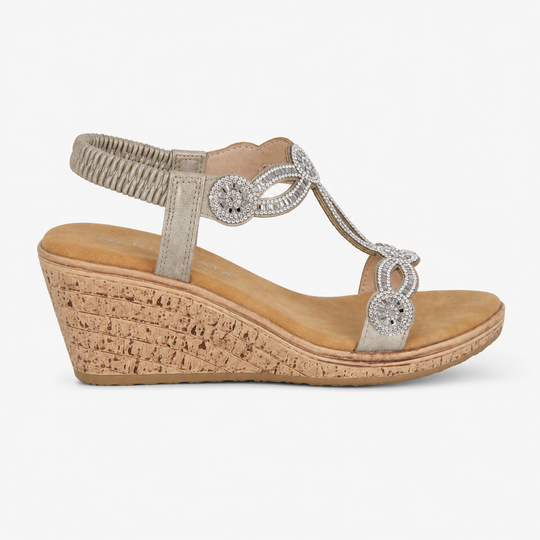 Cipriata ORA Womens Slingback Sandals Pewter