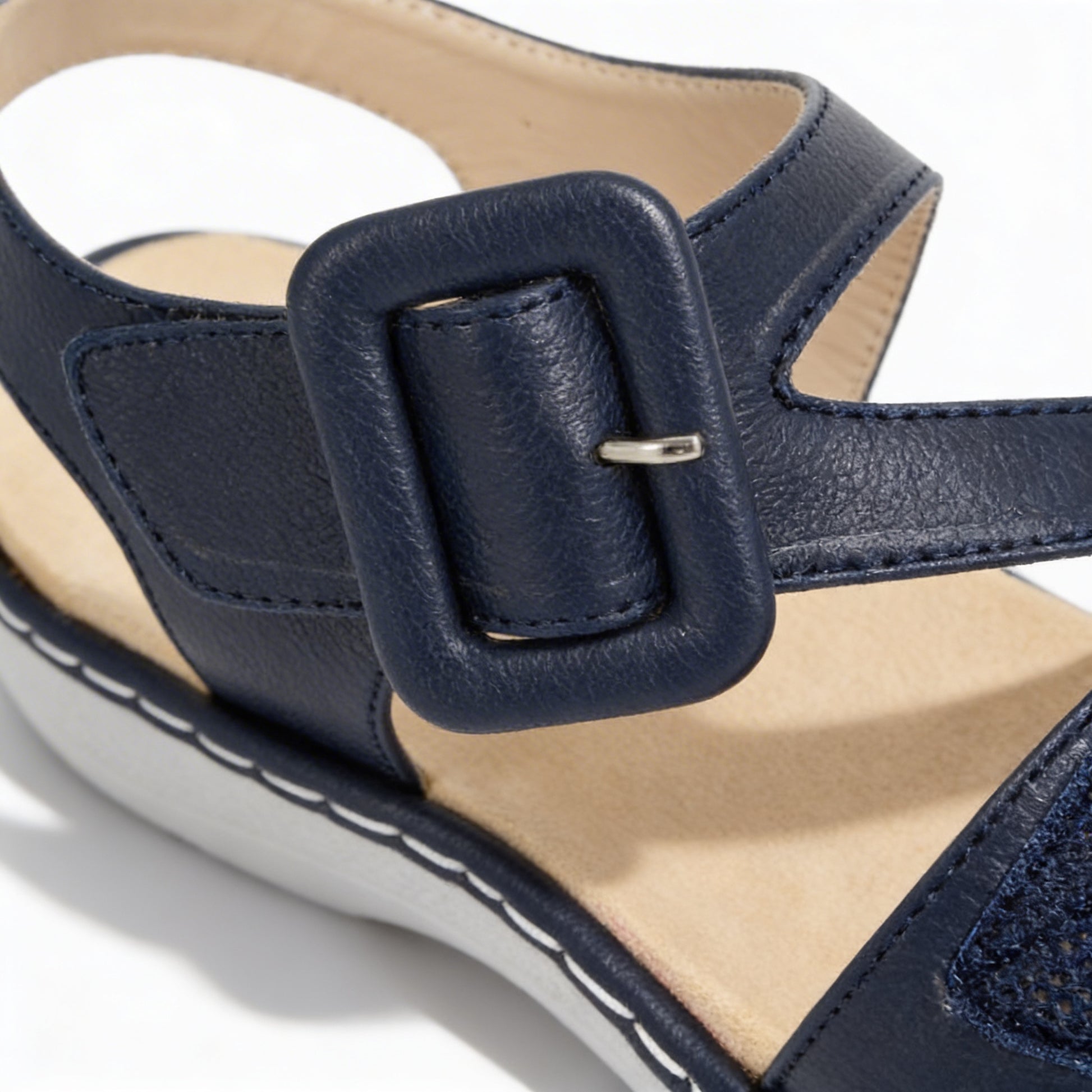 Cipriata CIRETTA Womens Cross Strap Sandals Navy