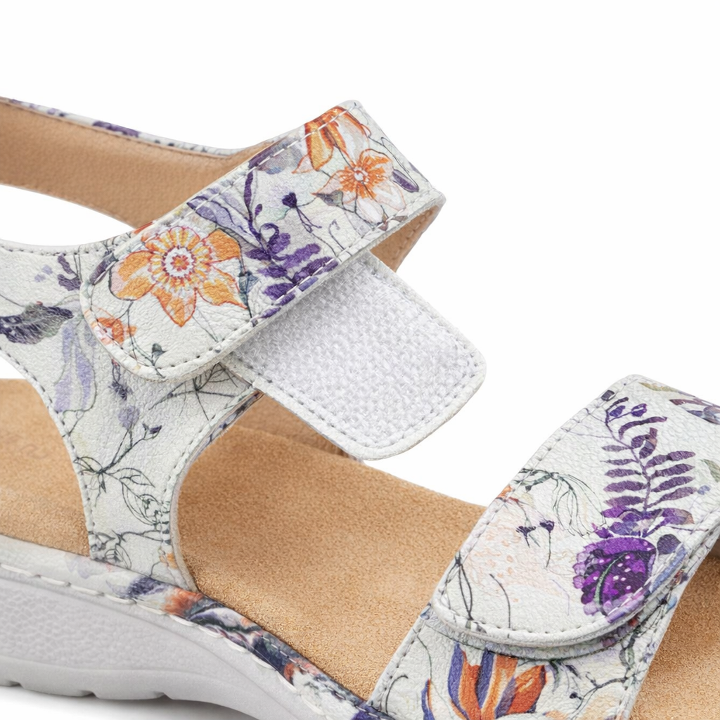 Cipriata CIRETTA Womens Cross Strap Sandals Silver Floral