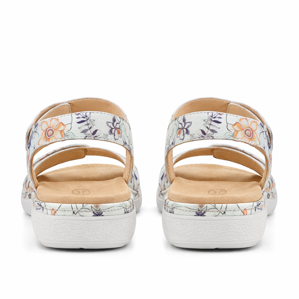Cipriata CIRETTA Womens Cross Strap Sandals Silver Floral