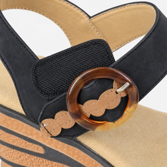 Cipriata DANTA Womens Ankle Strap Sandals Black