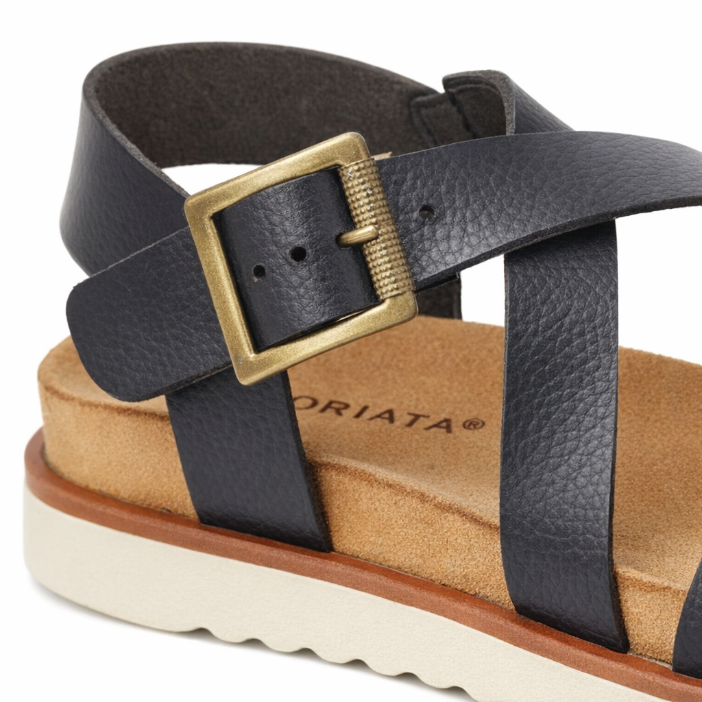 Cipriata OLVIA Womens Cross Strap Sandals Black