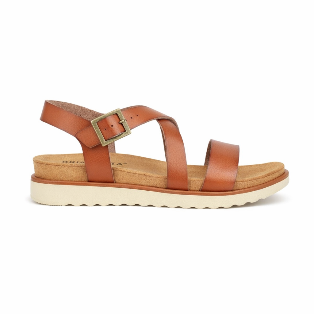 Cipriata OLVIA Womens Cross Strap Sandals Tan