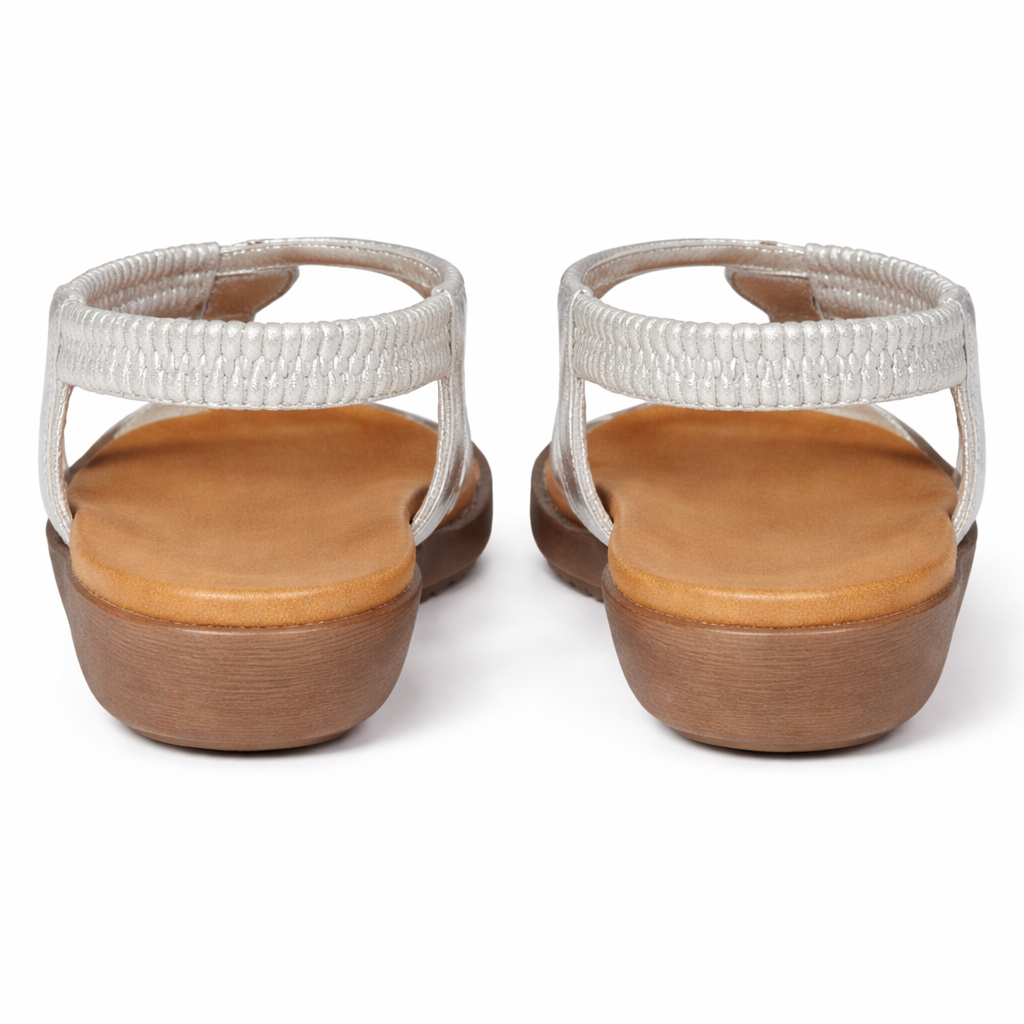 Cipriata SERPENT Womens Slingback Sandals Silver