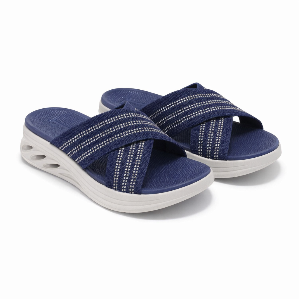 Cipriata ELINA Womens Mules Sandals Navy Blue