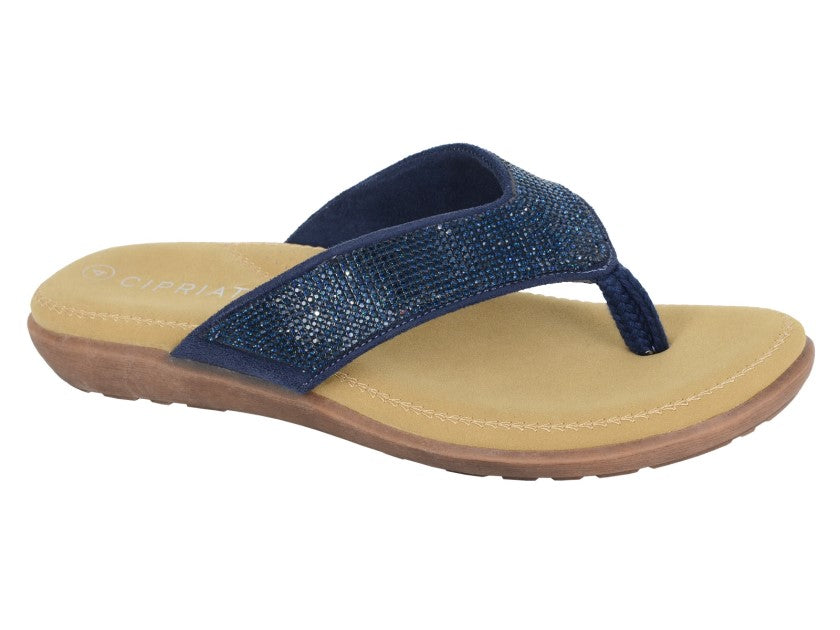 Cipriata ALCEE Womens Toe-Post Sandals Navy