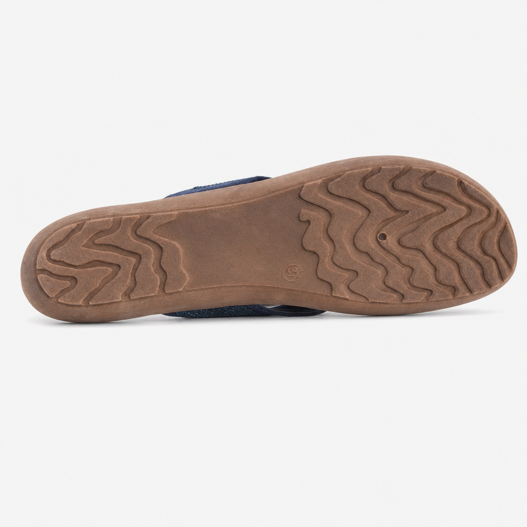 Cipriata ALCEE Womens Toe-Post Sandals Navy