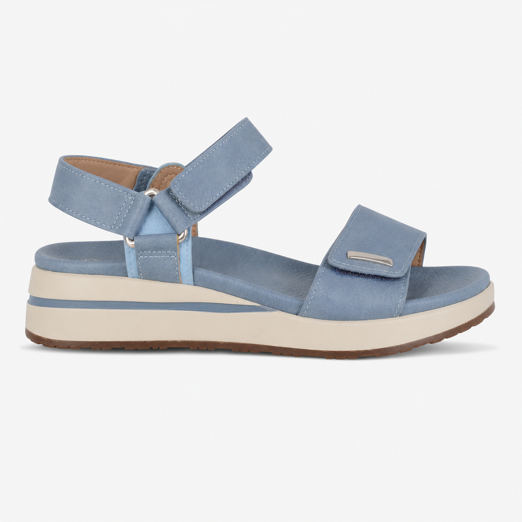 Cipriata FENIA Womens Ankle Strap Sandals Blue Jeans