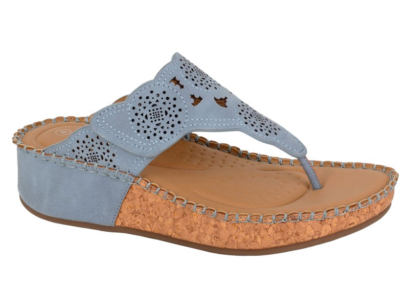 Cipriata CORINA Womens Toe-Post Sandals Blue