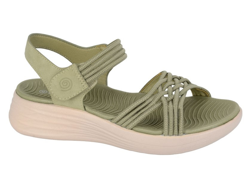 Cipriata ELETTA Womens Cross Strap Sandals Sage Green