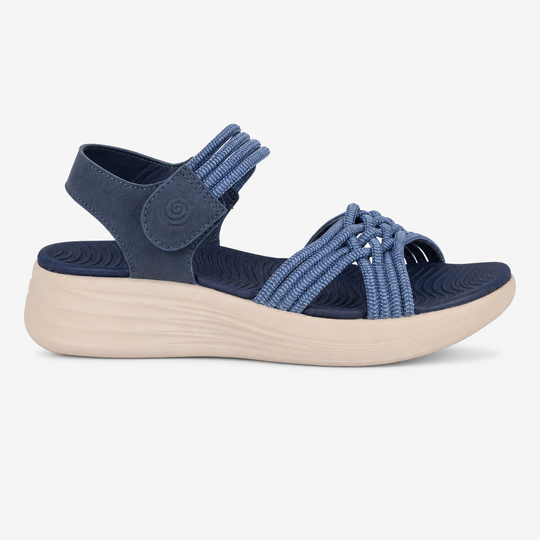 Cipriata ELETTA Womens Cross Strap Sandals Navy Blue
