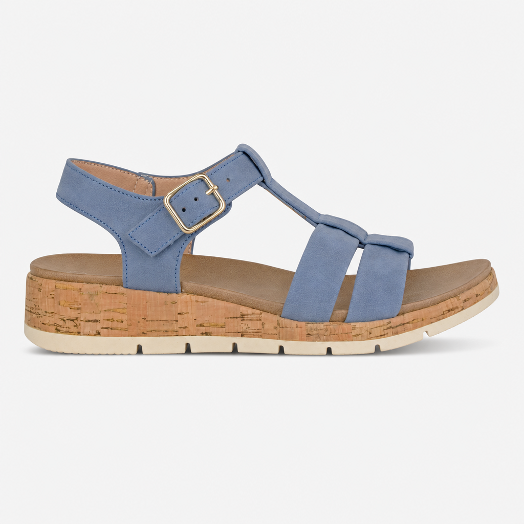 Cipriata FADIA Womens Ankle Strap Sandals Blue