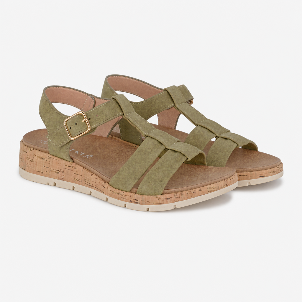 Cipriata FADIA Womens Ankle Strap Sandals Green