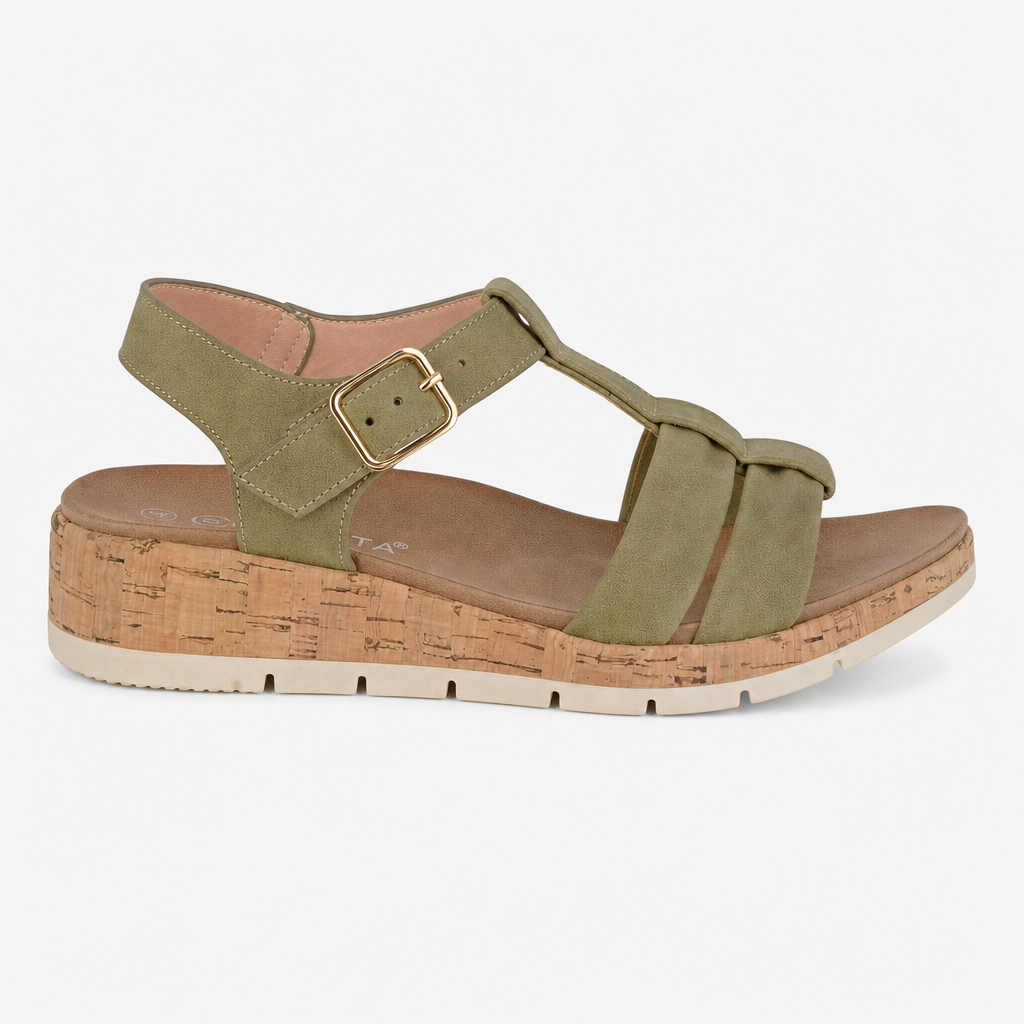 Cipriata FADIA Womens Ankle Strap Sandals Green