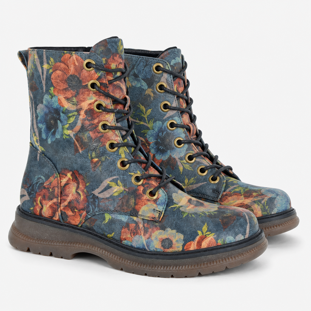 Cipriata AMBRETTA Womens Ankle Boots Blue Multi Floral