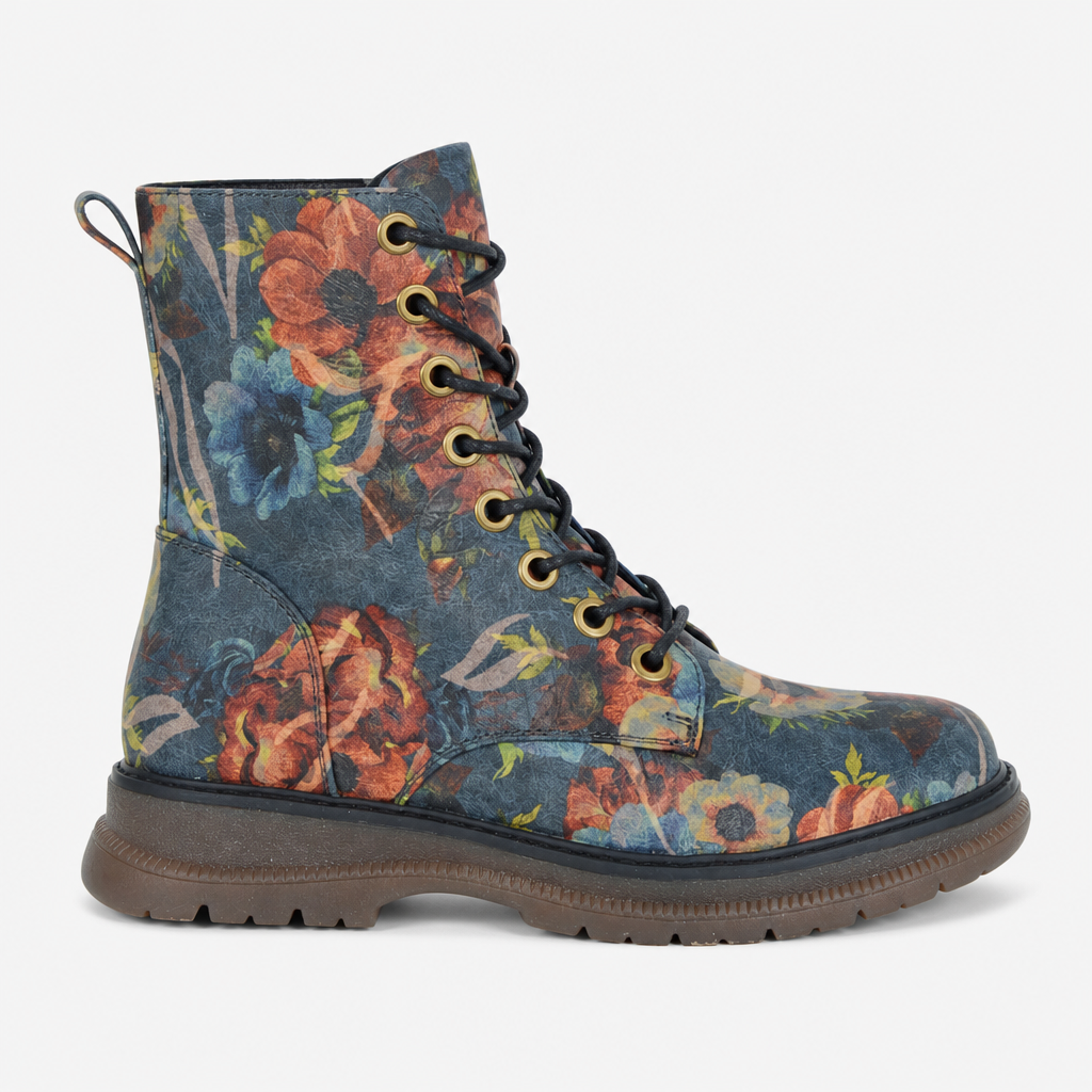 Cipriata AMBRETTA Womens Ankle Boots Blue Multi Floral