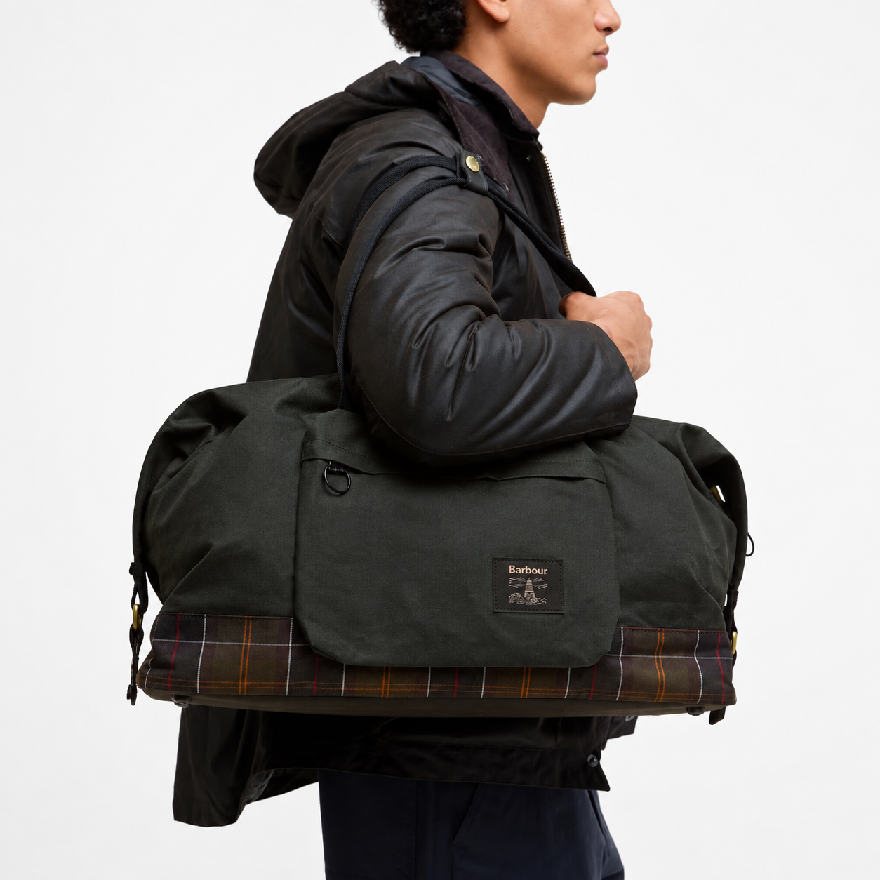 Barbour FIELD WAX HOLDALL Unisex Adults Holdall Bag Sage/Classic