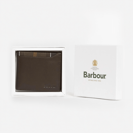 Barbour BRODICK Mens Bifold Wallet Brown/Classic Tartan
