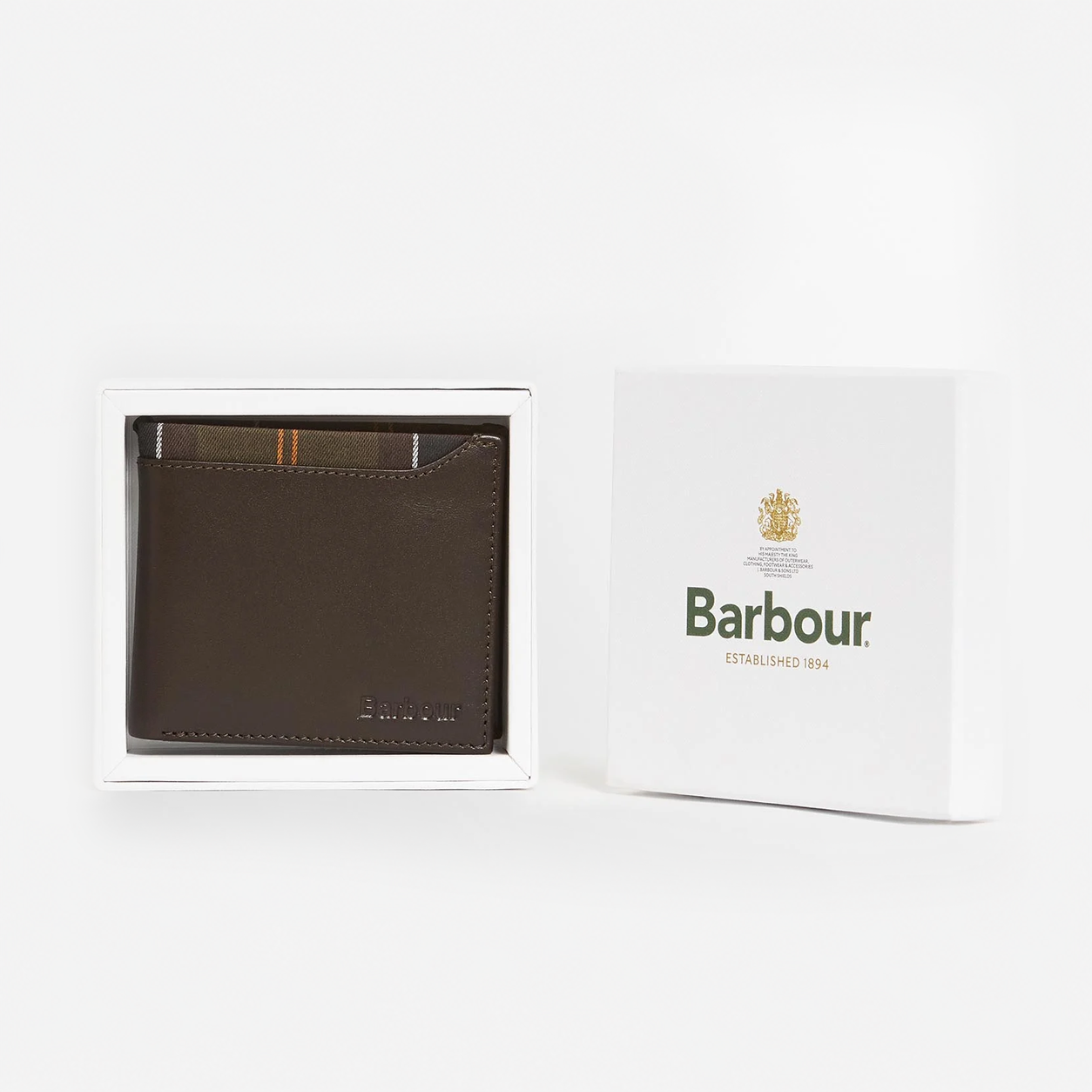 Barbour BRODICK Mens Bifold Wallet Brown/Classic Tartan