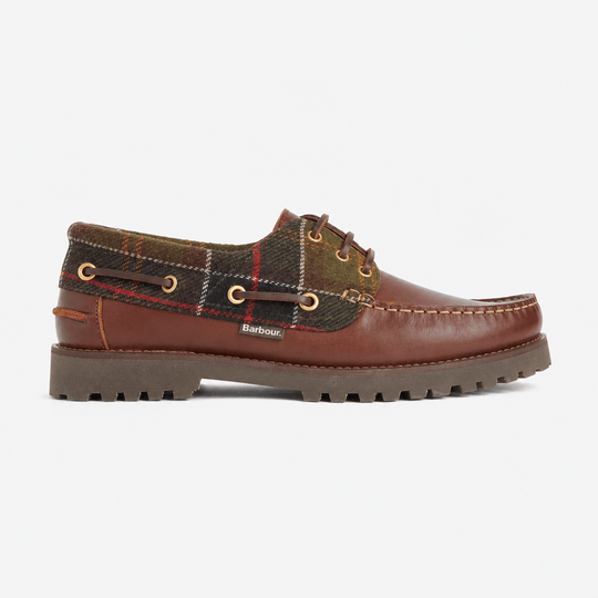 Barbour DECK BOAT Mens Boat & Deck Shoes Brown/Classic Tartan