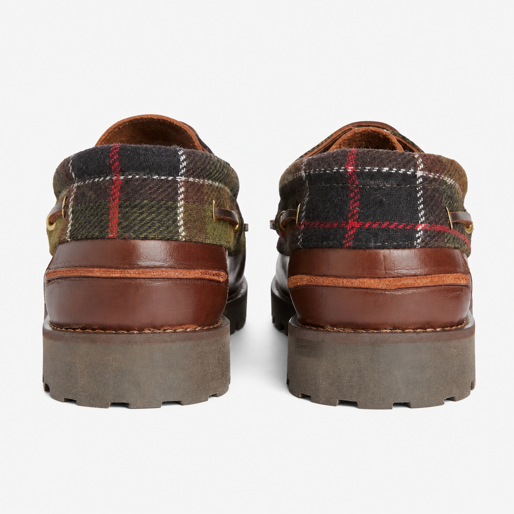 Barbour DECK BOAT Mens Boat & Deck Shoes Brown/Classic Tartan
