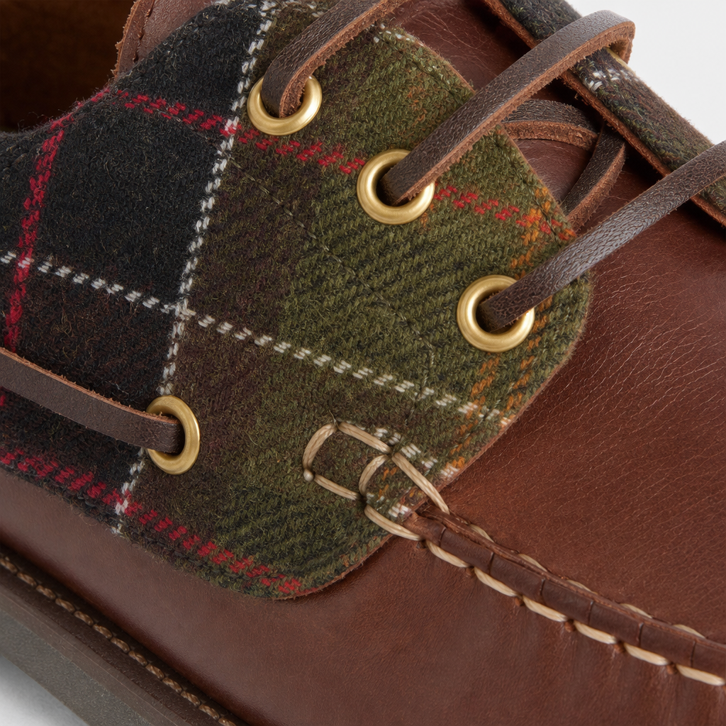 Barbour DECK BOAT Mens Boat & Deck Shoes Brown/Classic Tartan