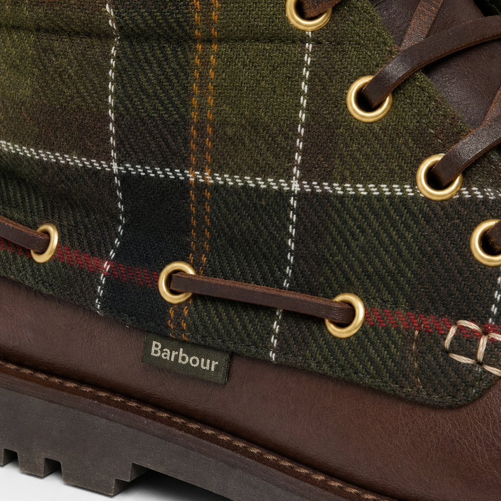 Barbour HARLE MID Mens Chukka Boots Brown/Classic Tartan