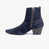 Club Cubano LENNON Mens Cuban Heel Boots Navy Suede
