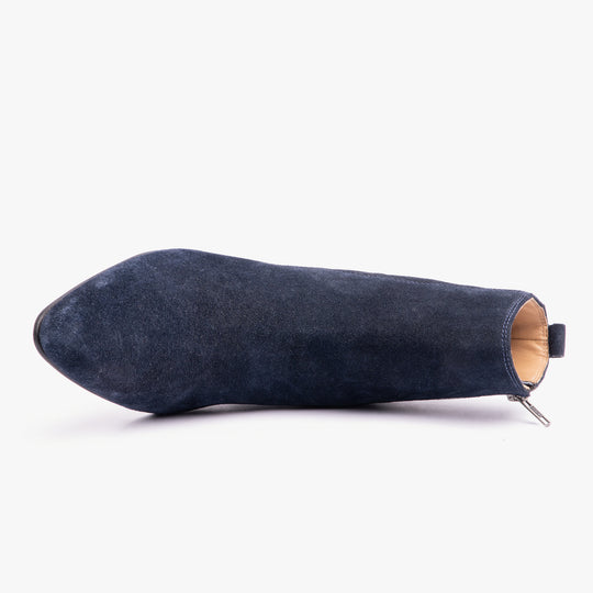 Club Cubano LENNON Mens Cuban Heel Boots Navy Suede
