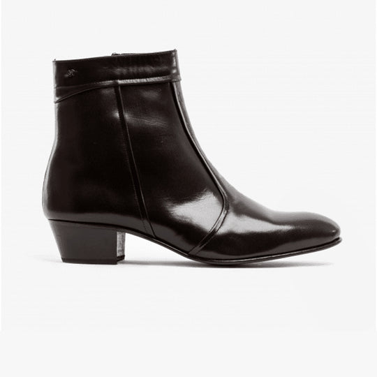 Club Cubano EMMANUEL Mens Smooth Leather Cuban Heel Boots Brown