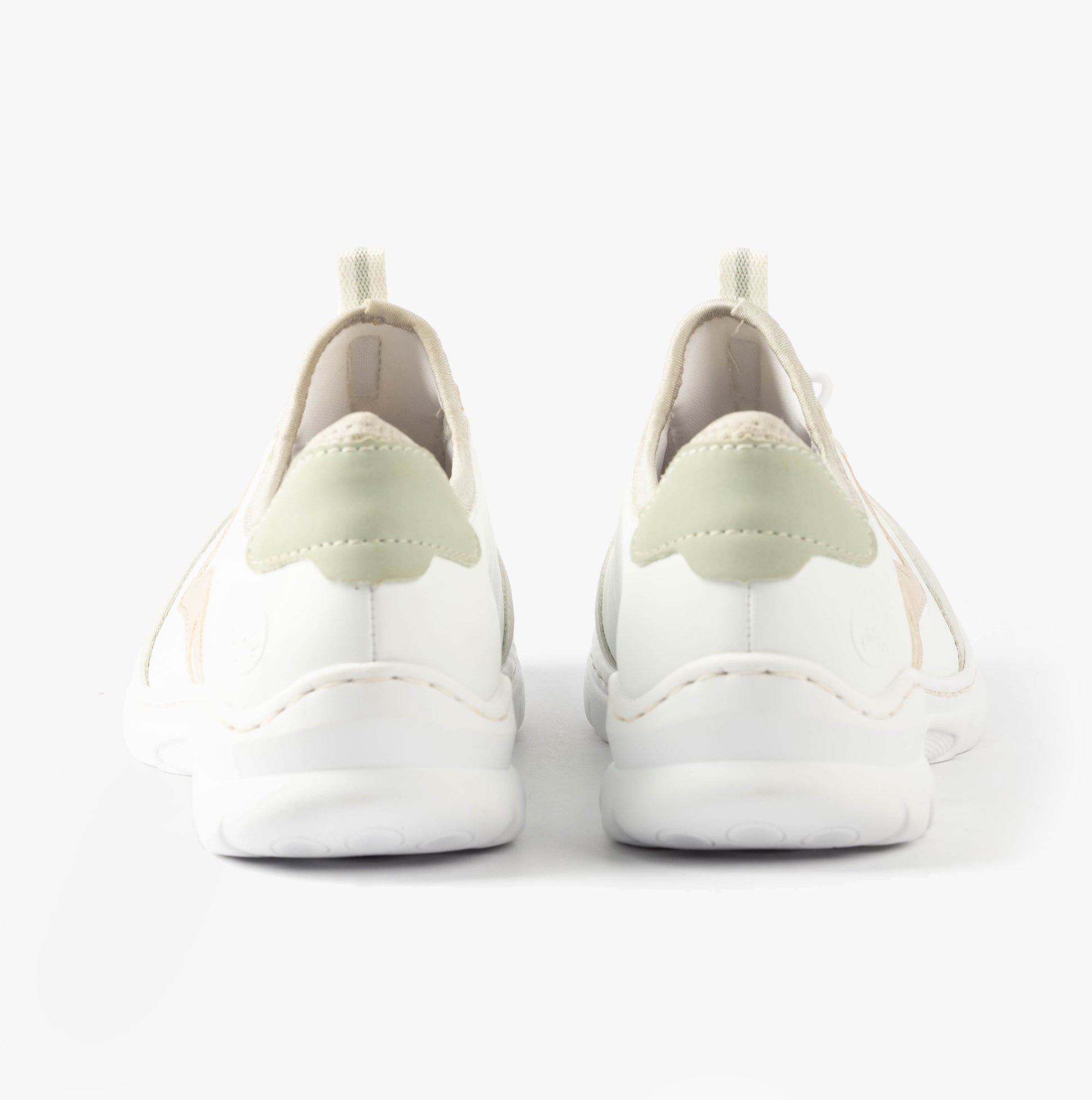 Rieker L32G9-80 Womens Shoes White Combination