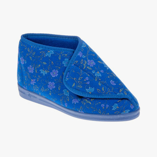Comfylux ANDREA Womens Boot Slippers Blue