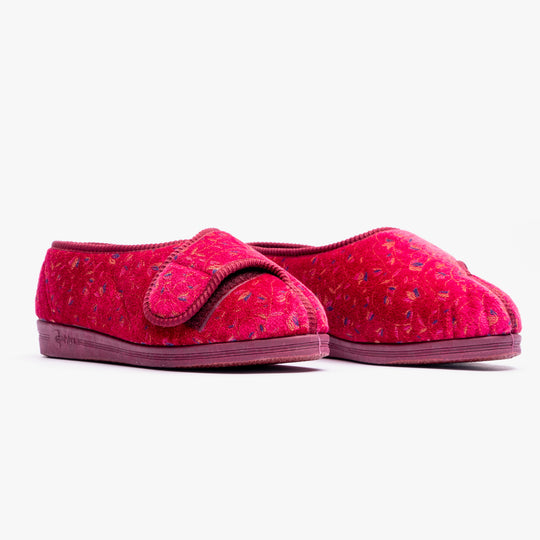 Comfylux HELEN Womens Full Slippers Wine