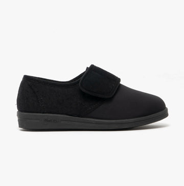 Comfylux STELLA Womens Full Slippers Black