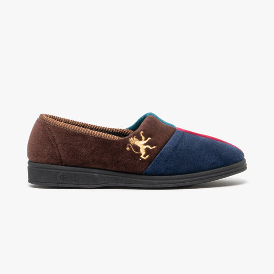 Comfylux HARLEQUIN Mens Full Slippers Multicoloured