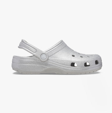 205942-0IC CLASSIC GLITTER LINED Womens Clogs Silver Glitter