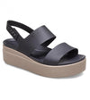 206453-07H BROOKLYN LOW WEDGE Womens Sandals Black/Mushroom