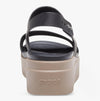 206453-07H BROOKLYN LOW WEDGE Womens Sandals Black/Mushroom