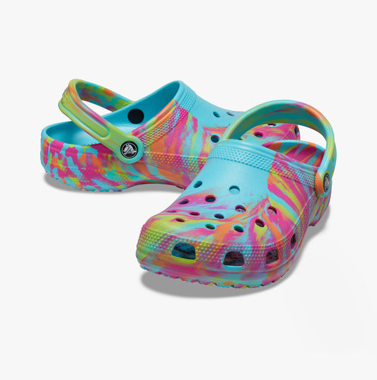 Crocs 206867-4NQ CLASSIC MARBLED Womens Clogs Neptune/Multi