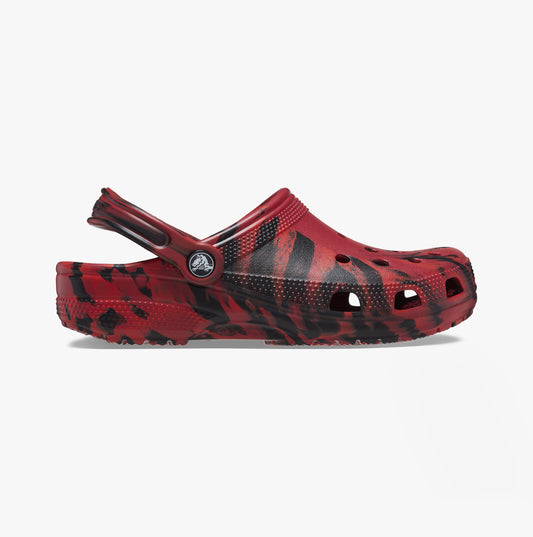 Crocs 206867-6EO CLASSIC MARBLED Womens Clogs Pepper/Black