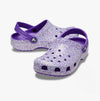 Crocs 206993-573 CLASSIC GLITTER Kids Clogs Neon Purple/Multi