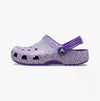 Crocs 206993-573 CLASSIC GLITTER Kids Clogs Neon Purple/Multi