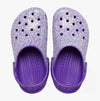 Crocs 206993-573 CLASSIC GLITTER Kids Clogs Neon Purple/Multi