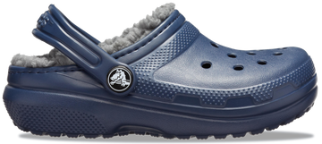 Crocs 207010-459 CLASSIC LINED Kids Clogs Navy/Charcoal