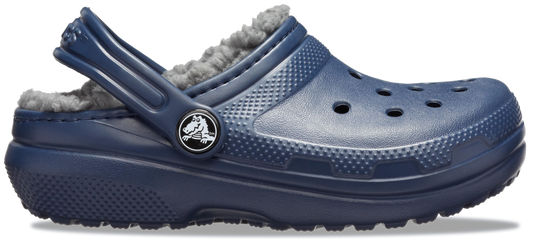 Crocs 207010-459 CLASSIC LINED Kids Clogs Navy/Charcoal